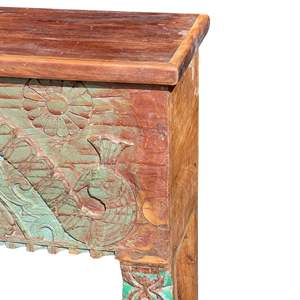 Solid Wood Hand-Carved Arch <b>Console</b> <b>Rustic</b> Elegant Design for Home Villa Hotel Living Room or Bedroom Furniture Handmade - Product Image 6