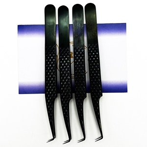 Pinzas de pestañas antiestáticas de precisión de acero inoxidable de Color personalizado respetuosas con el medio ambiente, aislamiento de megavolume, punta afilada - Product Image 5