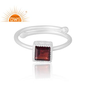 แหวนพลอยโกเมนธรรมชาติเงินสเตอร์ลิง925ขายดีล่าสุดเครื่องประดับที่กำหนดเองสำหรับผู้หญิงของขวัญสำหรับผู้หญิงสำหรับเธอ - Product Image 3