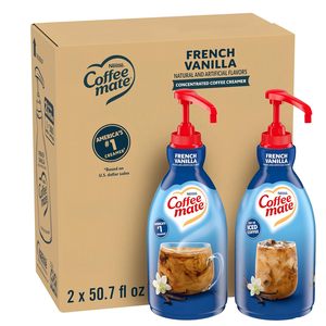 Nestle <b>Coffee</b> mate <b>Coffee</b> Creamer, French Vanilla, Concentrated <b>Liquid</b> Pump Bottle, 50.7 fl oz (Pack of 2) - Product Image 2