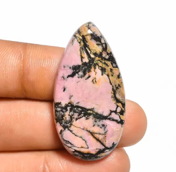 คุณภาพดีสีชมพู Rhodonite Cabochons ธรรมชาติขายส่ง Rhodonite อัญมณีหลวมสําหรับทําเครื่องประดับ