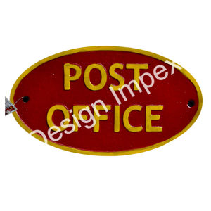 Plaque murale décorative en métal de forme ovale en fonte, ancien bureau de poste, artisanat, décoration murale, plaque personnalisée, best-seller - Product Image 4