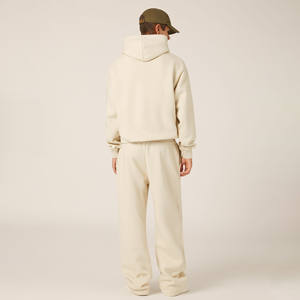 New Arrival Men Sweat-Suit Set Long Sleeve Pullover Boxy Fit <b>Hoodie</b> high waist jogger pant Set Cotton/<b>Polyester</b> Tracksuits Men - Product Image 2