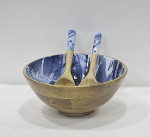 Best Quality <b>Resin</b> Finished Wooden Serving Bowl <b>for</b> Home Wares and Kitchen Handmade <b>for</b> <b>Table</b> <b>Top</b> High Quality Wood - Product Image 4
