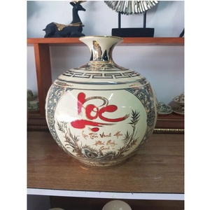 Vase de table en porcelaine beige toutes saisons, de haute qualité, contemporain, moderne, nouveau décor artistique, vases d'âge pour la décoration - Product Image 4