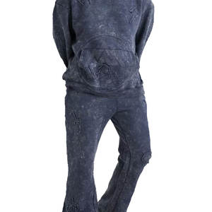 Ensemble survêtement deux pièces pour homme, sweat-shirt et pantalon de survêtement en polyester/coton respirant, imprimé couleur personnalisé, surdimensionné - Product Image 6