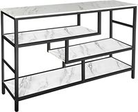 Table console en métal plaqué or à 2 niveaux avec un design moderne élégant, personnalisable pour l'entrée, l'hôtel ou la décoration du salon