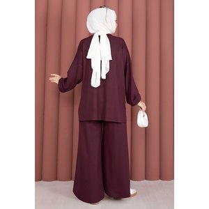 Conjunto de Dos Piezas Plum: Túnica con Cremallera y Adornos de Piedras y Pantalones, Tallas XS-XL, Blazer de Punto y Shorts de Verano con Patrón Sólido Tejido - Product Image 6