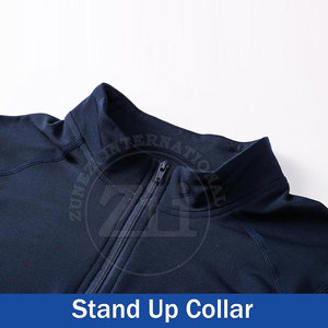 Impression de logo personnalisée, vêtements de sport, de jogging, de fitness et de yoga, chemises de compression à fermeture éclair 1/4 - Product Image 3