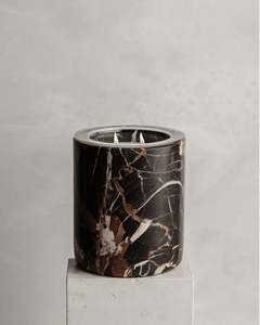 Pot de bougie en marbre poli bougeoir en pierre naturelle élégant décor à la maison conteneur pour salon et chambre affichage - Product Image 2