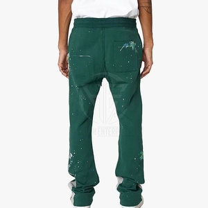 Soft Touch Casual <b>Trousers</b> Breathable Material <b>Elastic</b> Waist Loose Fit Comfortable Clothing <b>Men</b> Flared Sweat Pant - Product Image 5