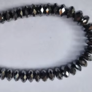 Cuentas facetadas de moissanita negra Collar de cuentas de diamantes de forma elegante personalizado Suelto - Product Image 1