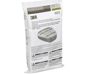 Cartucho de gas ácido de vapor de mercurio 3M 6007 con aprobación NIOSH que ofrece protección respiratoria contra productos químicos tóxicos. - Product Image 6