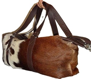 Bolso de mano de cuero de vaca Natural Premium, grande, negro, blanco, diseño portátil de moda, viaje, gimnasio, uso nocturno, patrón personalizado - Product Image 6
