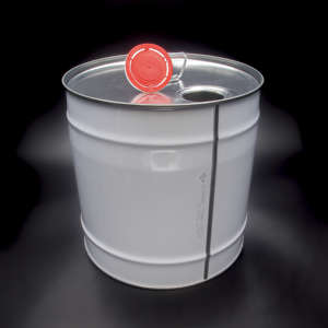 Tambour cylindrique en fer blanc de qualité supérieure, 19,7 l, diamètre 300 x 310 mm, personnalisable, avec poignée et trou de vidange - Product Image 5