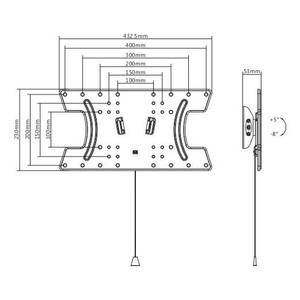 Soporte de Pared para Monitor de TV Fijo S LINE, Color Negro, VESA 400 X 200, para un Peso Máximo de 30 kg, Modelo SP729 - Product Image 2