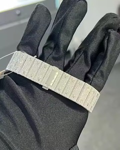 Reloj mecánico cuadrado de estilo Hip Hop romano totalmente helado con acento dorado para hombre de primera calidad, acero inoxidable de edición antigua de alta calidad - Product Image 3