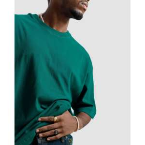 Camiseta Esencial con Detalle de Costura Cuadrada, 100% Algodón, Tejido Grueso y Transpirable de 220gsm-300gsm, Estilo Urbano, Impresión por Serigrafía - Product Image 4