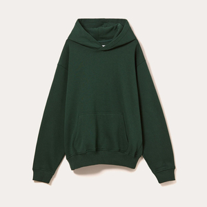 Sudadera con capucha de algodón 100% tejida de gran tamaño para hombres-Impresión digital Liso teñido Elegante Aspecto de calle de invierno - Product Image 1