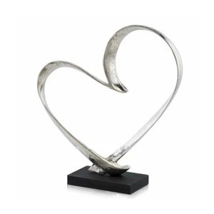 ฐานหินอ่อนโลหะอลูมิเนียมรูปหัวใจมนุษย์รูปปั้นชุบเงินตกแต่งสำนักงานและโต๊ะแบบหรูหรา - Product Image 1