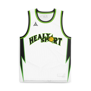 Camiseta de Baloncesto Deportiva Healy 2026, Blanca, Verde y Negra, Sublimada, de Malla, Unisex, para Adultos, Transpirable, para Todas las Temporadas, Uniforme de Equipo - Product Image 1