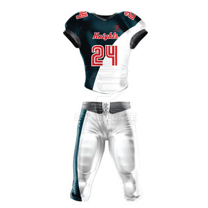 Uniforme de Fútbol Americano Transpirable de Alta Calidad, Impreso, 100% Poliéster, Nombre del Equipo Personalizado, Mangas Cortas, para Todas las Temporadas - Product Image 1