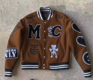 Chaqueta universitaria de lana de talla grande al por mayor de OEM personalizada para invierno 100% chaqueta universitaria de béisbol para hombre a la venta transpirable - Product Image 2