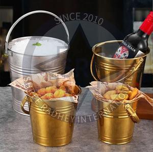 SHREE RADHEY <b>Stainless</b> <b>Steel</b> Ice Bucket & <b>Wine</b> <b>Cooler</b> 3L Capacity for Home Bars Restaurants Parties - Product Image 1