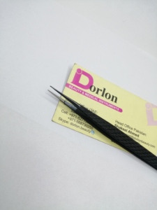 Puntas de plasma negras mate Pinzas de extensión de pestañas duraderas Acero inoxidable Punta de fibra de 45 90 grados - Product Image 3