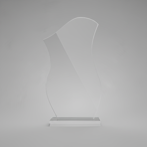 Trofeo Acrílico en Forma de Ola, Acabado Transparente de Cristal, Duradero, Grabado, para Reconocimiento Corporativo, Deportivo y Académico, Mukesh - Product Image 2