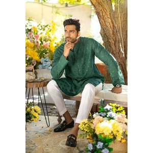 Camisa Sólida Casual Elegante para Hombre Verdant - Product Image 2