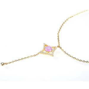 สร้อยคอไข่มุกประดับเพชรโอปอลรูปดาวเหนือชุบทองคำขาวและทองคำจาก Jeulia - Product Image 4