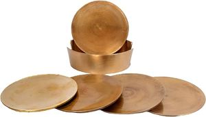 Nuevos posavasos de Decoración de mesa más vendidos, posavasos redondos para tazas de té, posavasos decorativos de Metal para manualidades, posavasos de Metal dorado a precios baratos - Product Image 2