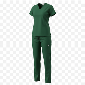 Top qualité gommage soins infirmiers hôpital uniforme gommage ensembles à manches courtes col en V femmes médical Spandex gommages ensembles uniformes - Product Image 2