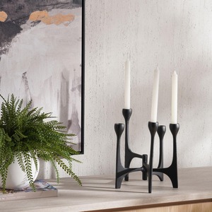 Bougeoir en métal moderne Décoration d'intérieur élégante pour table de salon et décoration d'éclairage romantique - Product Image 2