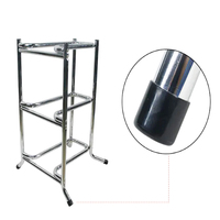 Étagère de rangement en métal écologique de 5 gallons, support en fer chromé, boissons, assiettes, bouteille d'eau, support de rangement