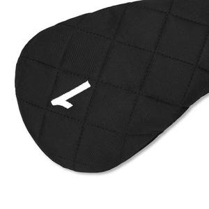 Housse de tête de driver de golf, fabrication directe, broderie personnalisée, cuir durable, housses de club de golf, couleur noire, en solde - Product Image 4