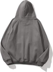 Sudadera extragrande de invierno para mujer, tejido de algodón suave, diseño liso con puños y dobladillo acanalados, estilo minimalista - Product Image 2