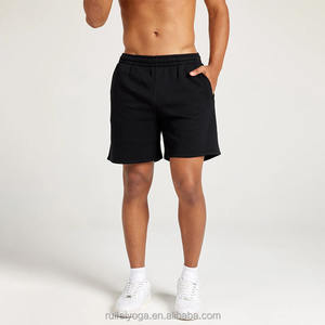 Pantalones cortos deportivos para hombre con logotipo personalizado OEM, transpirables, impermeables, holgados, para gimnasio, playa, diseño de patrón sólido, cintura media - Product Image 4