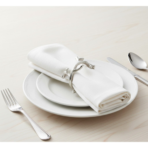 แหวนรองผ้าเช็ดปากโลหะสีเงินสุดหรู สำหรับตกแต่งโต๊ะอาหารในงานแต่งงาน คริสต์มาส หรืองานเลี้ยง  พร้อมดีไซน์กิ่งไม้ธรรมชาติ - Product Image 1