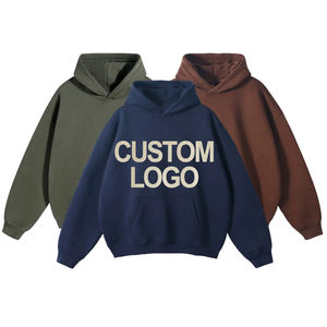 Venta al por mayor OEM 100% algodón orgánico hombres bordado ecológico sudaderas con capucha Premium transpirable pulóver elegante de talla grande - Product Image 1