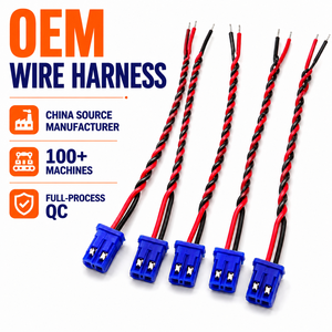 <span class=keywords><strong>2</strong></span> 针双绞线束，带连接器，抗干扰信号线，适用于 PCB 板传感器模块定制 OEM - Product Image 1