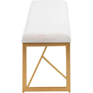 Modern Stainless Steel Leather Bench Used <b>for</b> <b>Seating</b> Available in Multi Finish <b>for</b> Living Room & Bedroom in All Restaurant Set - Product Image 3