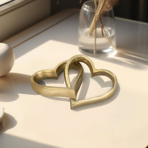 Écouter forme pièce maîtresse Style moderne fabriqué à la main Sculpture en métal plaqué or pour la maison hôtel mariage Table décor meilleur pour les cadeaux - Product Image 6