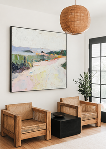 Hand Painted Oil <b>Canvas</b> Landscape Painting Impressionist Style <b>Framed</b> Artwork Indoor Decor - Product Image 6