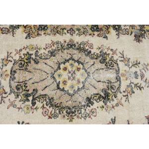 Tapis turc fait main classique Beige marron 3.1x6.8ft pour salon chambre ou couloir pour adolescents matériel fourrure - Product Image 5