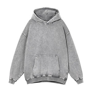 Hot Article High-Quatiy Knitted Plover Hoodies para hombres y mujeres Algodón mezclado de gran tamaño con sudaderas con capucha de tela anticontracción - Product Image 3