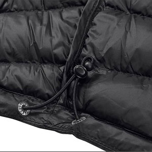 Chaqueta Bomber Acolchada Ligera con Cremallera, Impermeable y Cortavientos, Unisex, Negra, de Cordura, Personalizable - Product Image 3