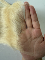 Extensiones de Cabello Brasileño con Frente de Encaje 13x4 5x5, Cabello Liso para Tejido con Cierre de Encaje Suizo HD en Color Rubio Balayage