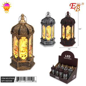 2.6 \ "X5.5 \" lampada a vento natale luce LED in PVC lanterna di plastica per feste a casa e vacanze batteria USB IP44 Rated - Product Image 1